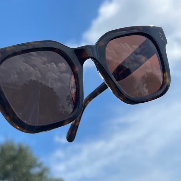 PEACE LOVE WORLD Reflective San Marino Sunglasses Black - Picture 2 of 16